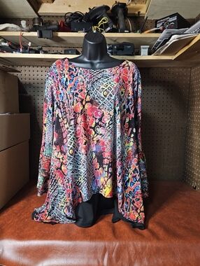 Caleaas Multi Colored Blouse Size 2X